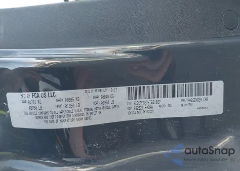 2017 Fiat 500E Battery Electric from USA, damaged, VIN 3C3CFFGE7HT621027